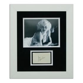 Forensically Authenticated Jean Harlow Signed Document Cut