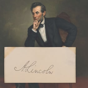 Abraham Lincoln Signed Document Cut, Forensically Authenticated