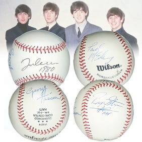 Beatles Signed Wilson Baseball, Forensically Authenticated