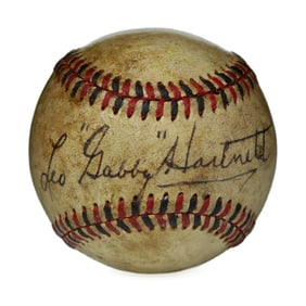 VERY RARE Leo "Gabby" Hartnett Single-Signed Reach Baseball
