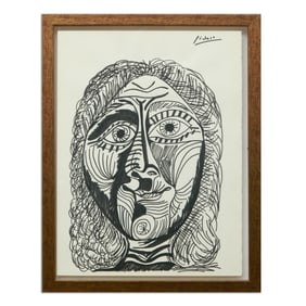 Pablo Picasso, "Portrait in Black and White," (Circa 1936) (after)