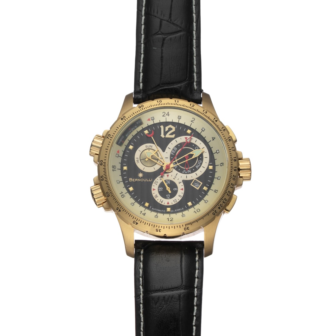 Bernoulli Automatic 26-Jewel Multifunction GMT Watch (1 of 2)