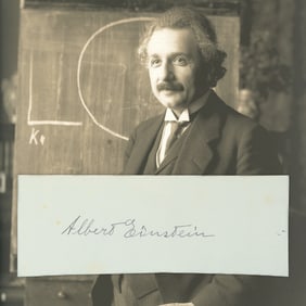 Albert Einstein Signed Document Cut, Forensically Authenticated