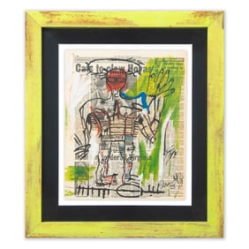 Jean-Michel Basquiat Newspaper Art (after)