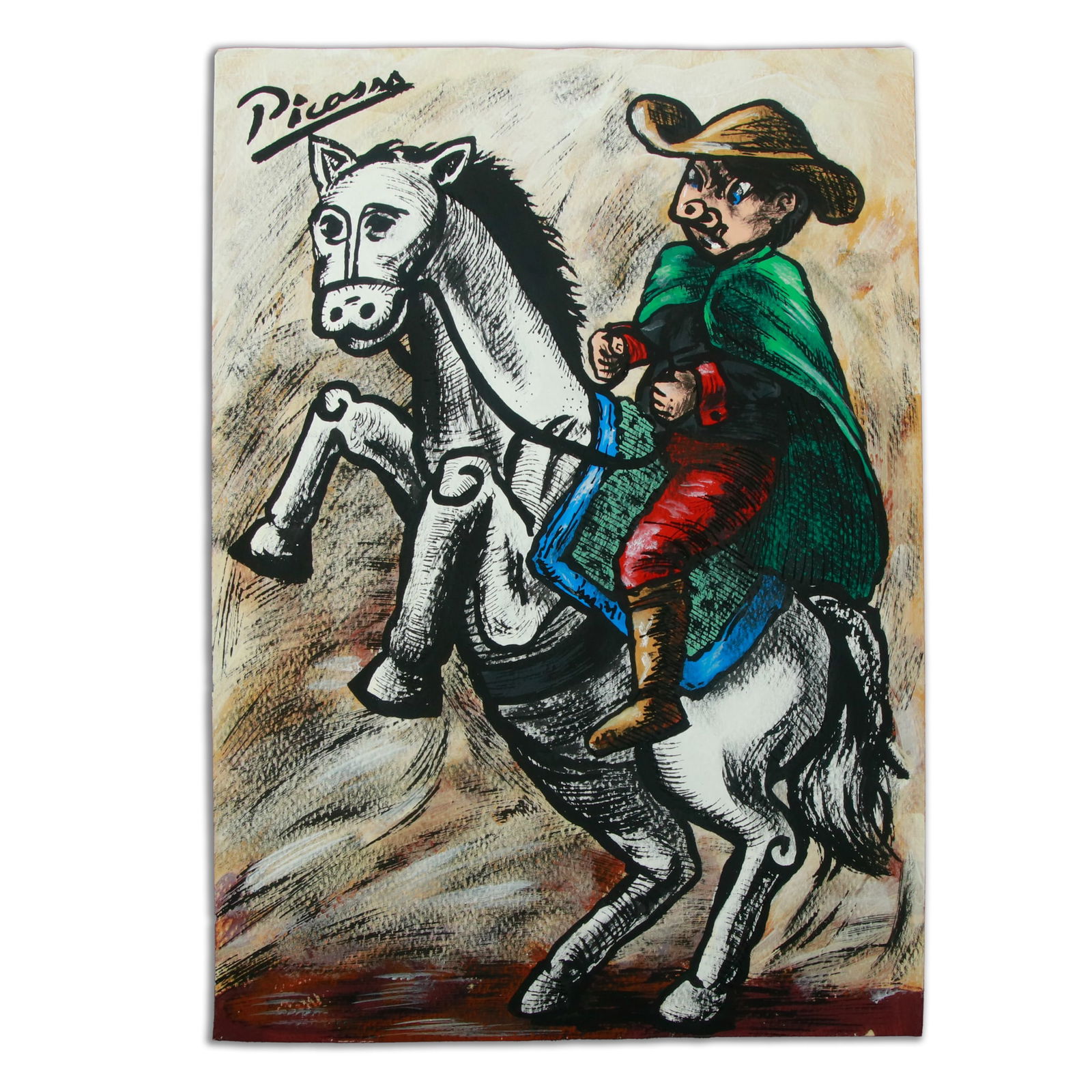 Mixed Media on Paper, Attributed to Pablo Picasso (1 of 16)