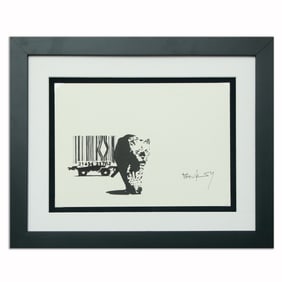 Banksy (After/Attributed) – "Laugh Now" Chimpanzee with Sandwich Board