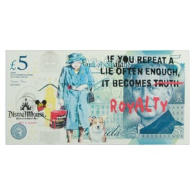 Dismal Mouse Bemusement Art "Dismal Charles – 5 Pound Sterling Note" Dismaland Bemusement Art