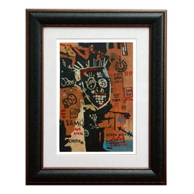 Jean-Michel Basquiat Mixed Media Artwork (after)