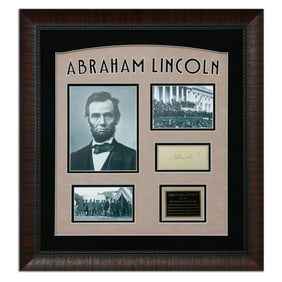 Abraham Lincoln Autographed Document Cut