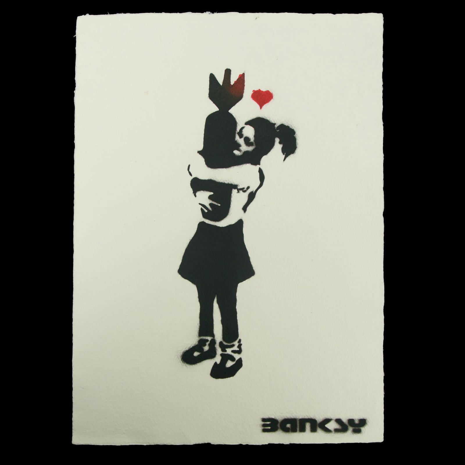 Banksy (b. 1974) Bomb Love ("Bomb Hugger") (1 of 6)