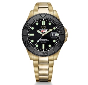 Ulysse Girard Shark Watch - Black Dial and Goldtone