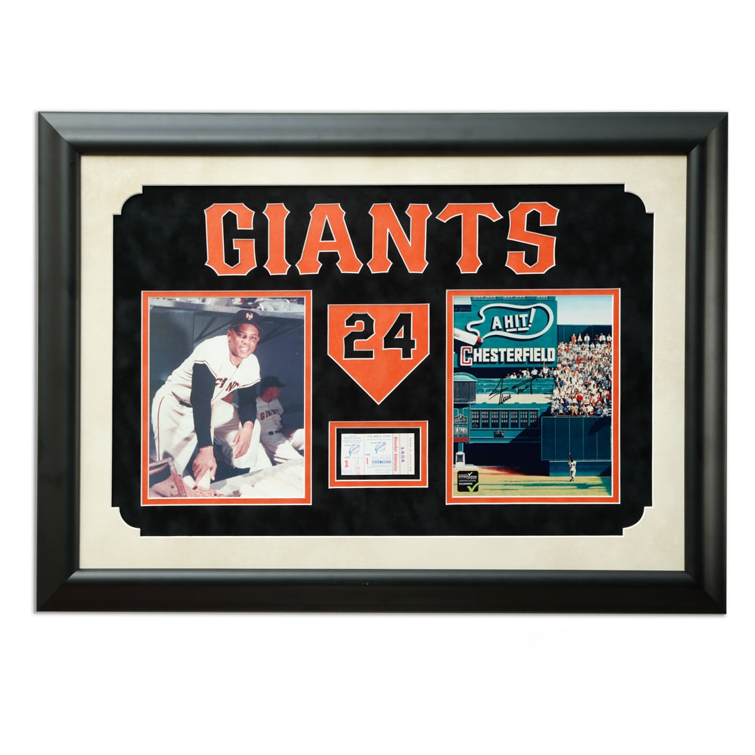 Willie Mays SF Giants Signed 8x10 Photograph: Willie Mays San Francisco Giants Autographed 8x10 Photograph, Exquisitely Presented in a 33.5x24 Custom Frame. We are extremely pleased to offer an invaluable artifact of American sports history ̵
