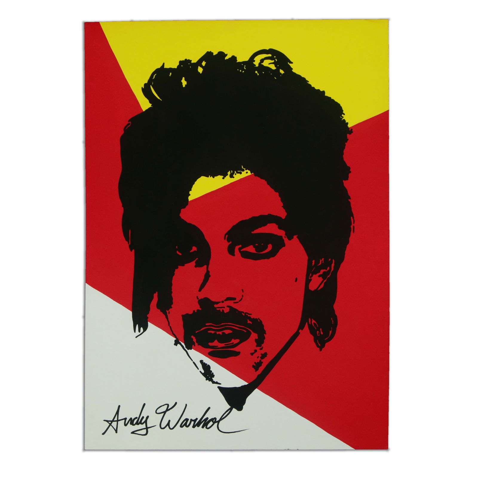 Andy Warhol Portrait of Prince Gouache and Ink on Paper (after): Title: Andy Warhol (Attributed/Style of) Portrait of Prince Gouache and Ink on Paper Details: 16.5 x 11.75 inches (42 x 30 cm) Signed “Andy Warhol” in black, lower left; “Andy Warhol