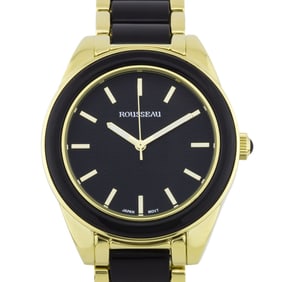 Rousseau Enamel Insert Link 38mm Case Ladies Watch