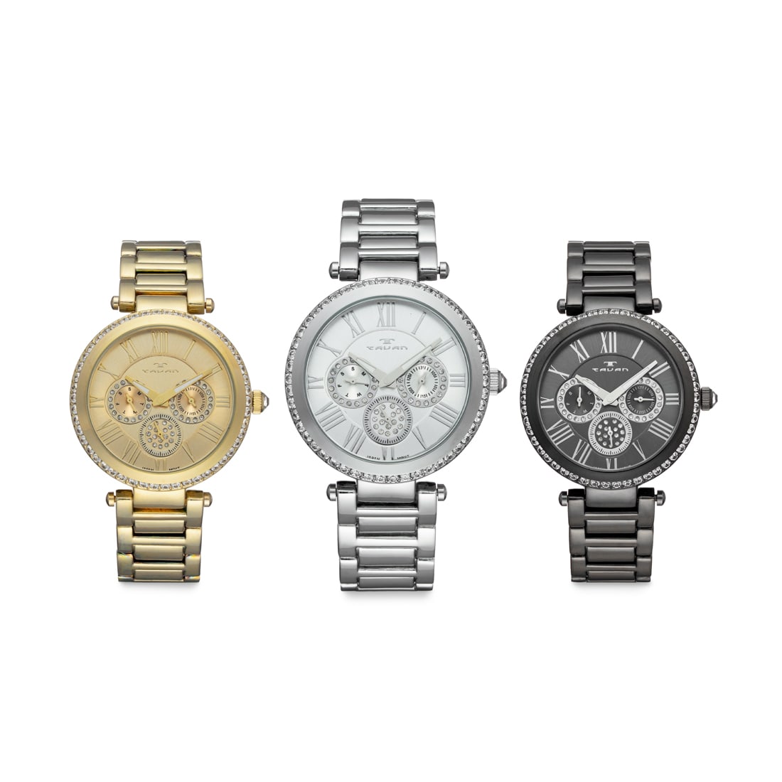 Set of 3 Ladies Tavan Crystal Bezel Watches (1 of 1)