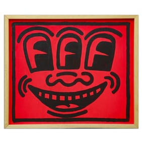Keith Haring Painting on Board, "Untitled" (1982)