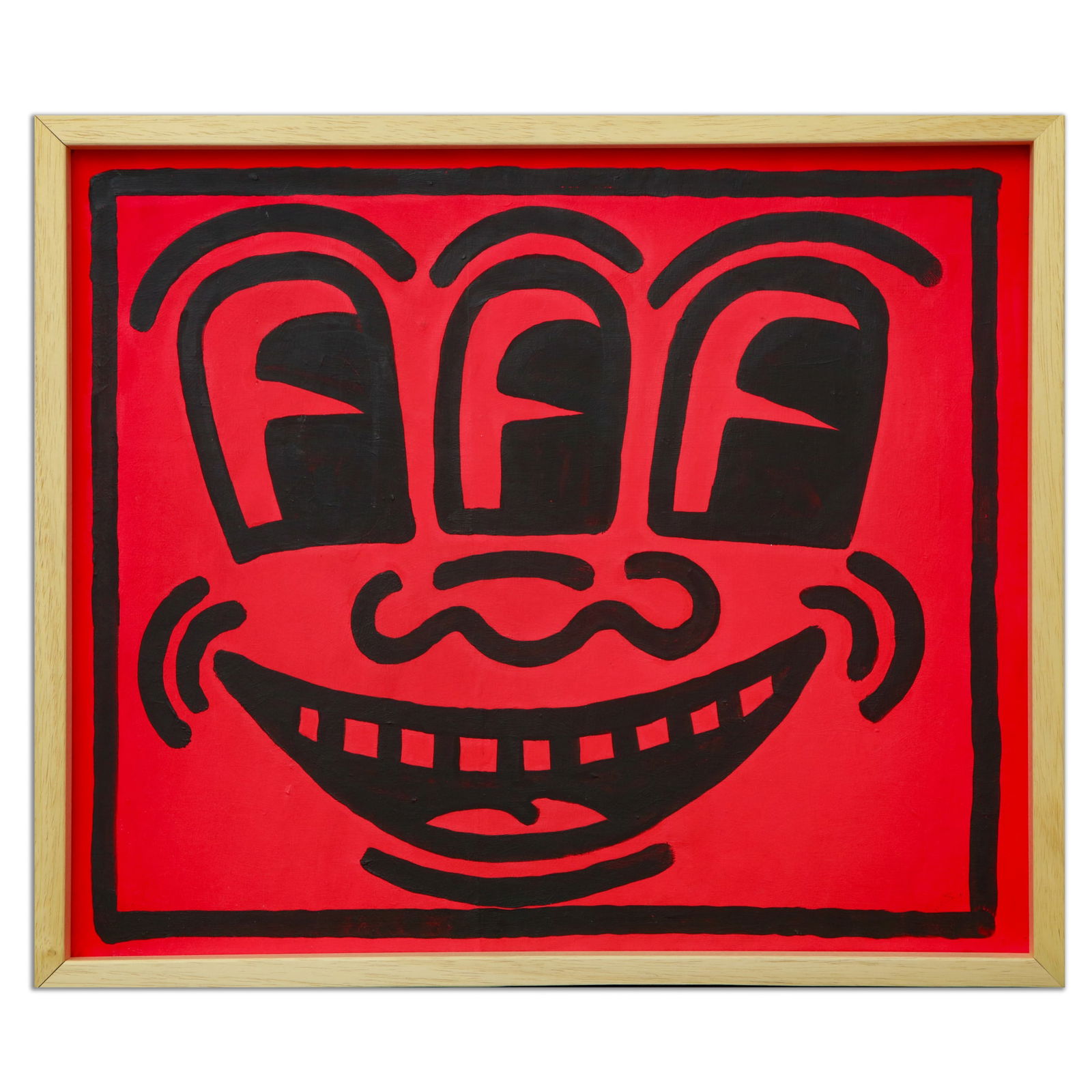 Keith Haring Painting on Board, "Untitled" (1982) (after) (1 of 10)