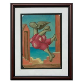 Pablo Picasso Mixed Media Painting on Paper