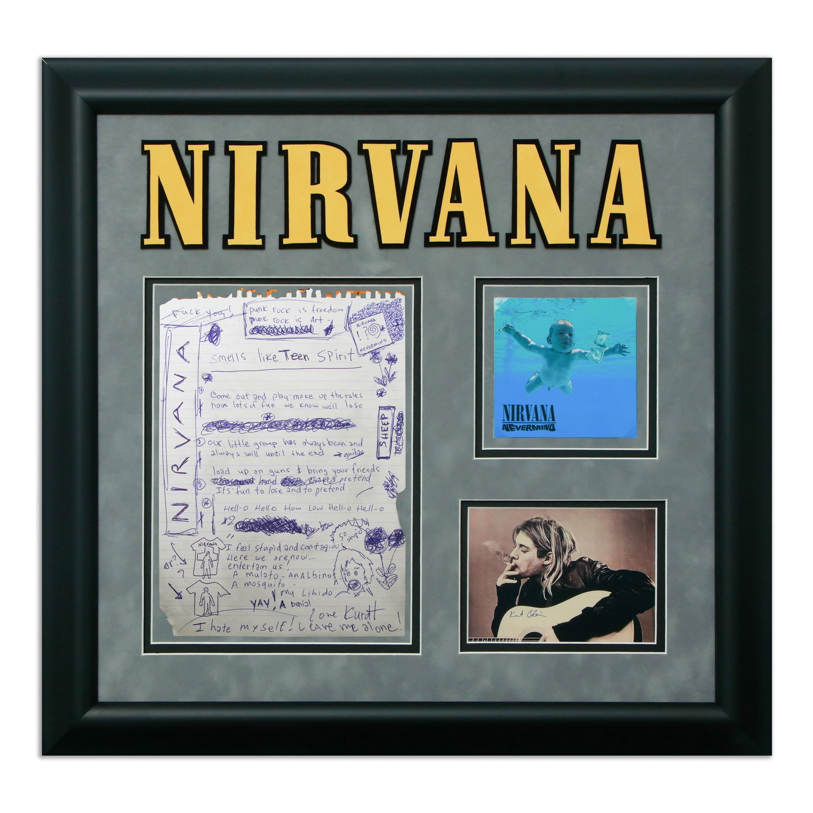 Extraordinary Nirvana Doodles & Handwritten "Smells Like Teen Spirit" Lyrics (1 of 8)