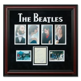 Beatles Fully Signed Document Cut