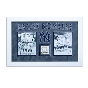 Lou Gehrig and Babe Ruth Signed Black and White Photograph