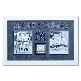 Lou Gehrig and Babe Ruth Signed Black and White Photograph