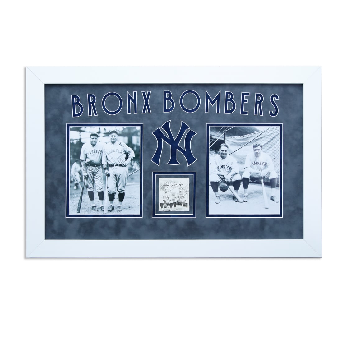 Lou Gehrig and Babe Ruth Signed Black and White Photograph (1 of 5)