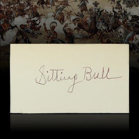 Sitting Bull Signed Signature Card