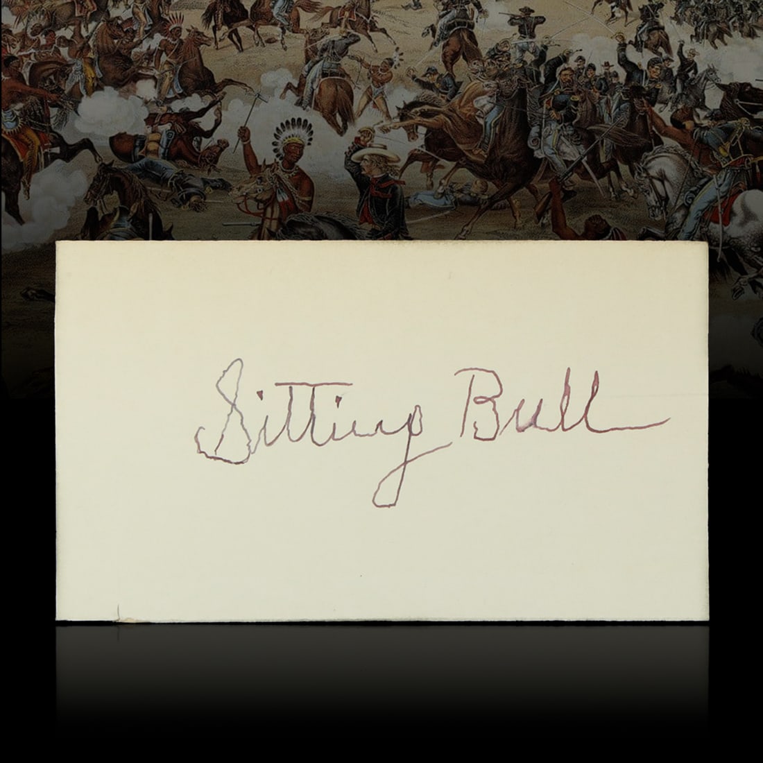 Sitting Bull Signed Signature Card (1 of 4)