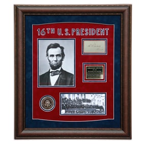 Abraham Lincoln Signature with Presidential Inscription, Forensically Authenticated