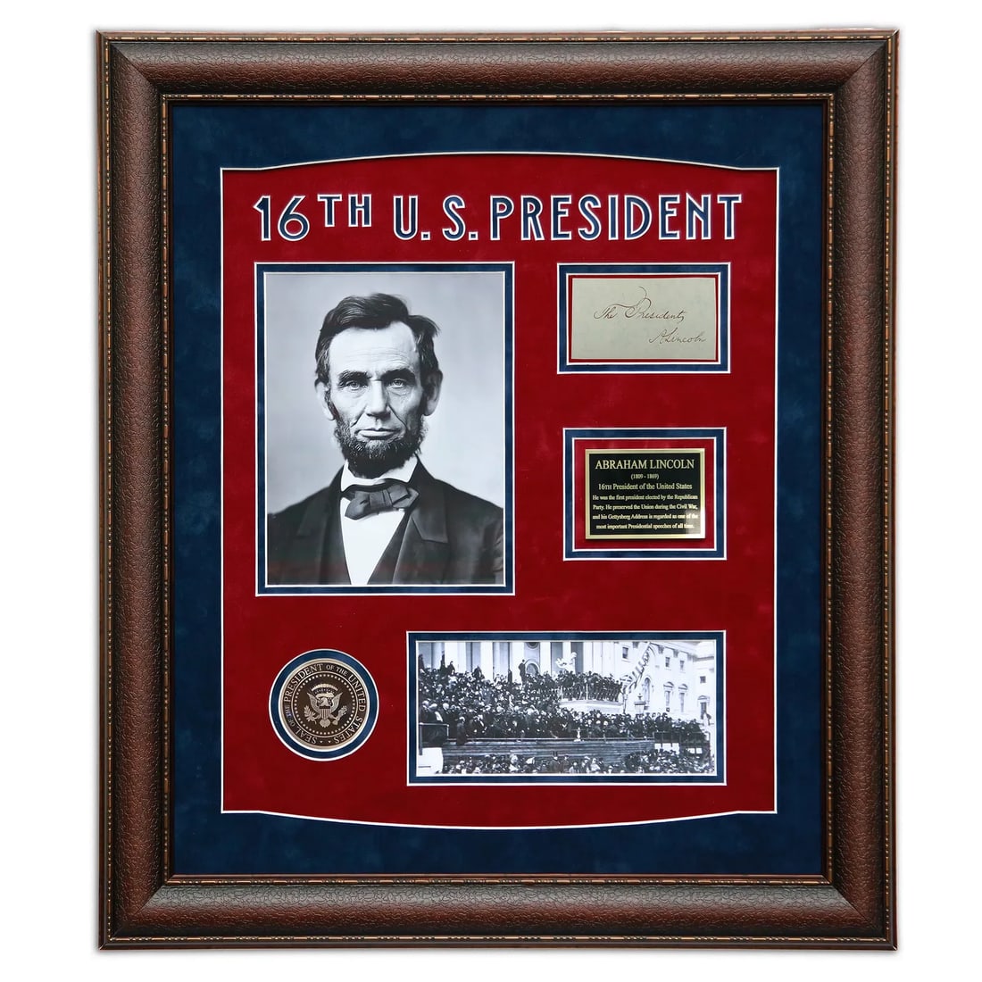 Abraham Lincoln Signature with Presidential Inscription, Forensically Authenticated (1 of 4)