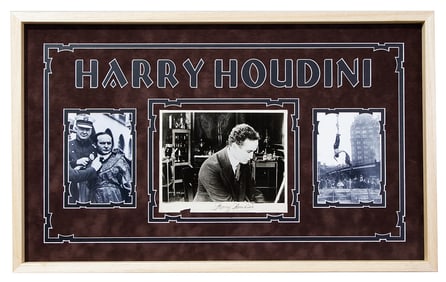Harry Houdini Signed Black and White Photograph