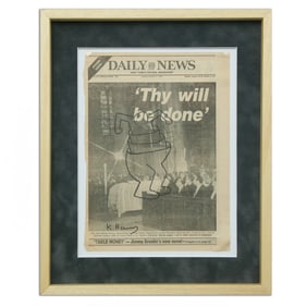 Keith Haring Iconic Newspaper Art on "New York Daily News" (Tuesday, October 11, 1983)