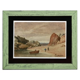 Pablo Picasso Mixed Media, "Three Men and the Sea"