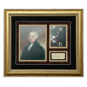 John Adams Signed Document Cut, Forensically Authenticated