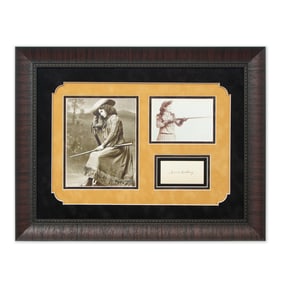 Annie Oakley Signed Signature Card