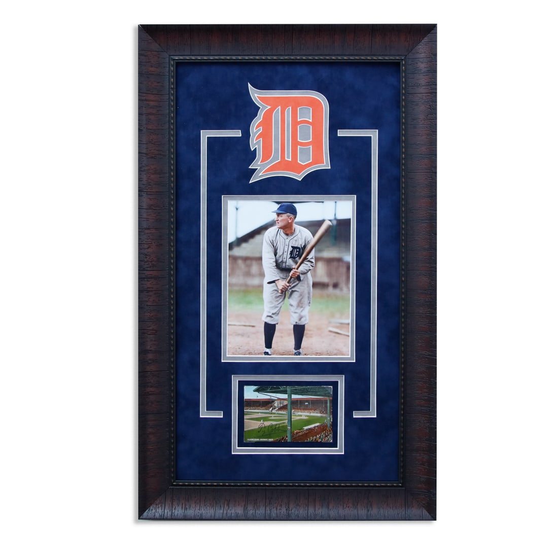 Exquisite Ty Cobb Signed Navin Park Postcard (1 of 4)