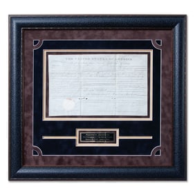 Historic Andrew Jackson Signed Land Grant Document