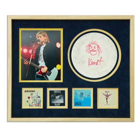 Kurt Cobain Doodled Paper Plate