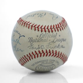 Very Rare Branch Rickey & Others Signed ONL Ball