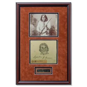 Historically Significant Geronimo Signature Document Cut