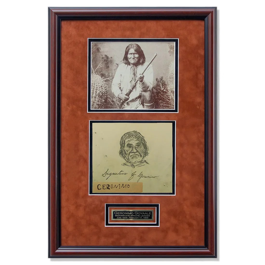 Historically Significant Geronimo Signature Document Cut (1 of 10)