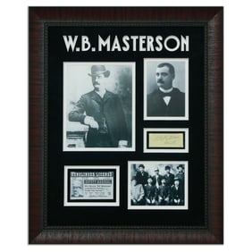 Bartholomew William Barclay "Bat" Masterson Signed Document Cut