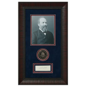 Forensically Authenticated James A. Garfield Signed Document Cut