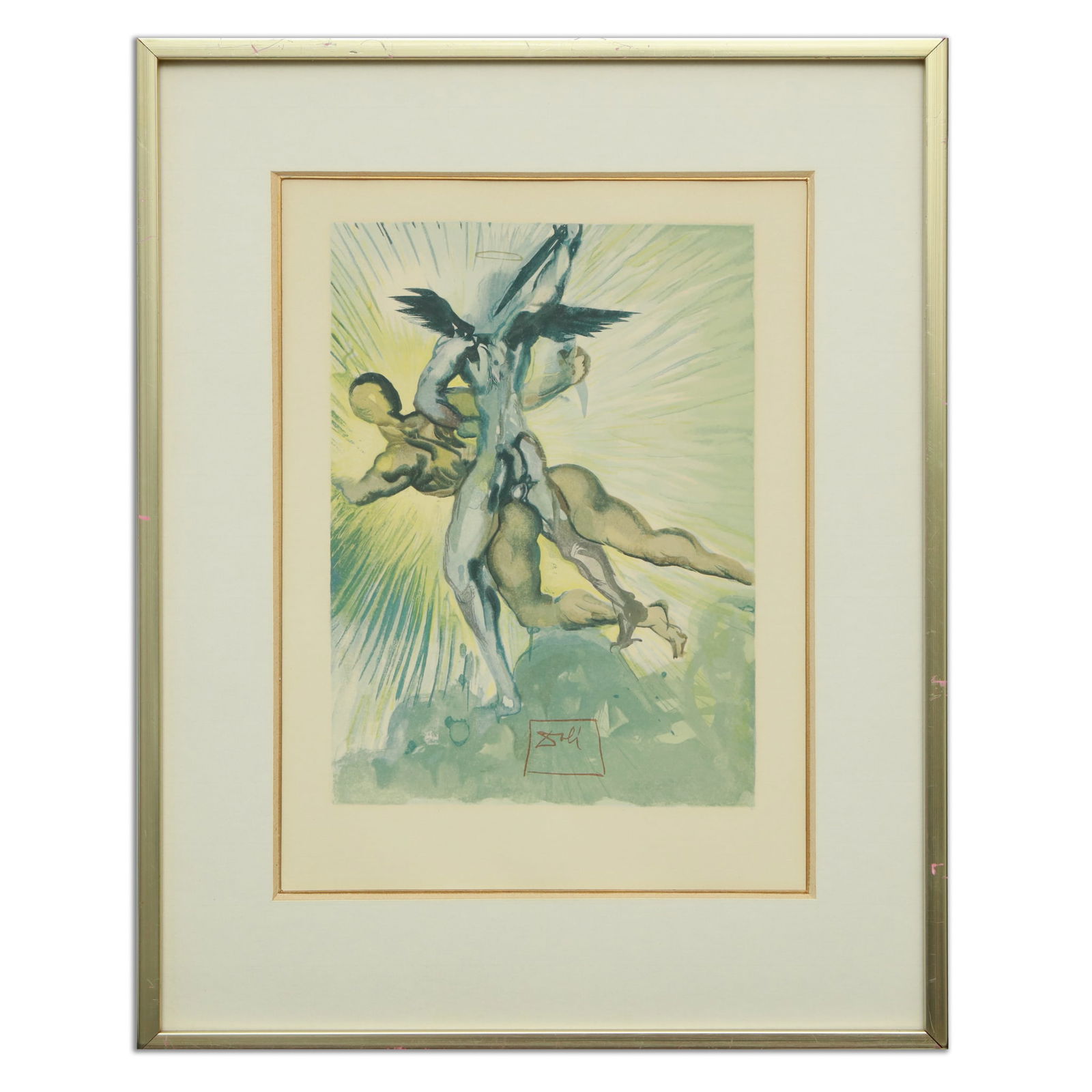Salvador Dalí - Divine Comedy "Purgatory Canto 8: The Guardian Angels of the Valley" Original (1 of 9)
