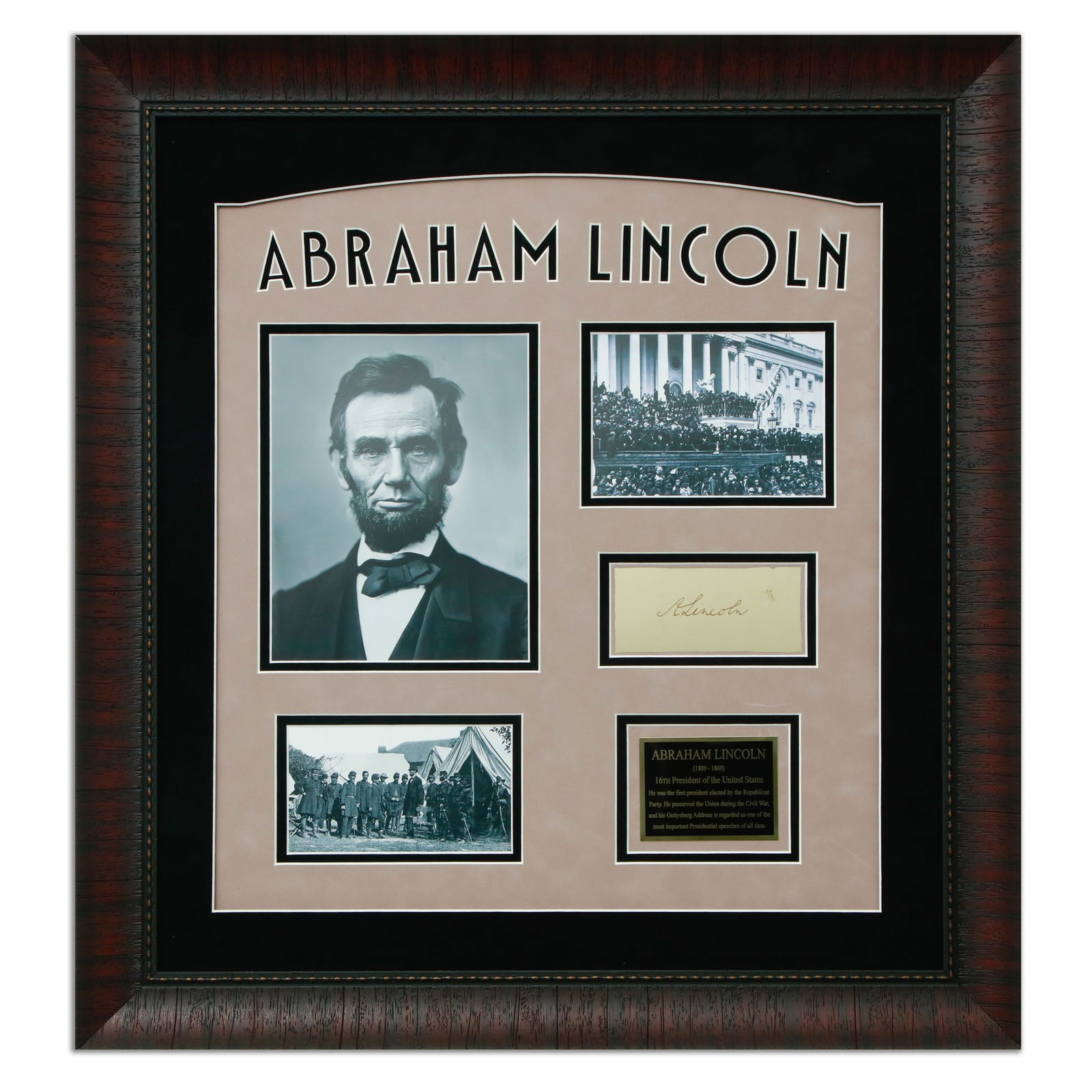 Abraham Lincoln Autographed Document Cut (1 of 5)