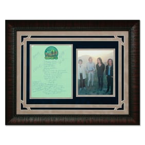 Jim Morrison & The Doors signed "Unhappy Girl" Lyrics