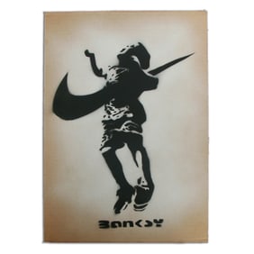 Banksy Cardboard Art “Leap and Loss”