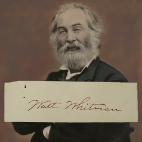 Walt Whitman Signed Document Cut, Forensically Authenticated