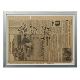 Keith Haring Artwork from the New York Daily News, March 1981